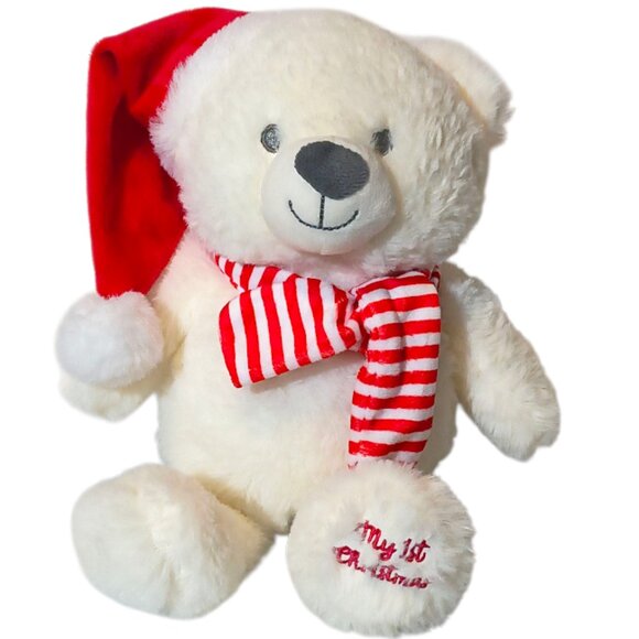 Kellytoy Other - Kellytoy My 1st Christmas Bear Rattle Crinkle Lovey Plush Stuffed Toy 11"